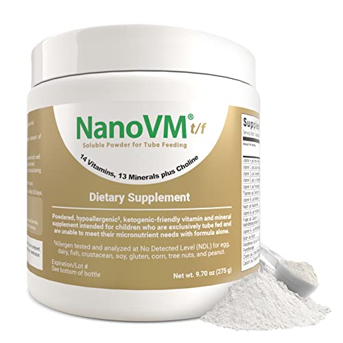 t/f, Dietary Supplement for Tube Feeding, Allergen-Free Kids Multivitamin, Unflavored Vitamin Powder with 14 Vitamins & 13 Minerals, Low-Carb Kids Vitamins, 275g - Solace Nutrition - style: Tubefeeding