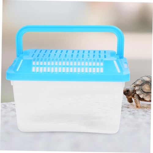 LIOOBO Small Aquarium for Travel Handheld Fish Tank Portable Reptile Carrier Box for Goldfish Turtles and Small Pets Lightweight and Versatile Pet Transport