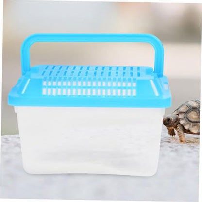 LIOOBO Small Aquarium for Travel Handheld Fish Tank Portable Reptile Carrier Box for Goldfish Turtles and Small Pets Lightweight and Versatile Pet Transport