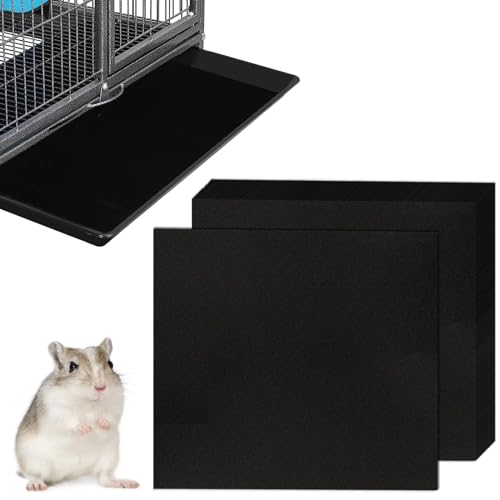 Disposable Guinea Pig Cage Liners 10pcs, Super Absorbent Liners Washable Pee Pads Bedding Cage Liners for Ferrets, Rabbits, Hamsters, and Small Animals, 20x18 inch, Large Size, Black - color: Black,10pcs