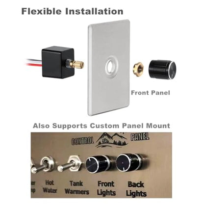 Acegoo 12V Dimmer Switch 2-Pcs, RV Light Dimmer High Side PWM Dimming Switch for Boat Camper Trailer Van Truck Cars, Works with LED Light Fixture, Halogen, Incandescent, Strip Lights - color: 4A-2pcs