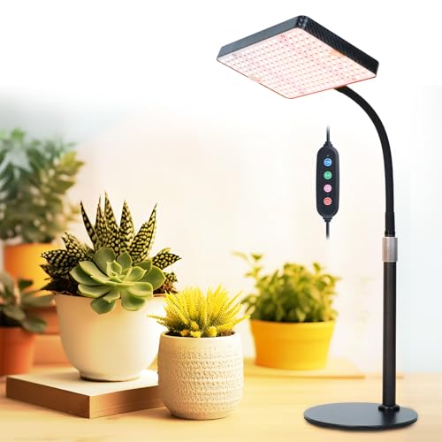 FECiDA 2026 Desk Grow Lights for Indoor Plants, Full Spectrum Tabletop Grow Lights for Seed Starting, Seedlings, Bonsai, 5 Modes 4/8/12/16/20 Hr Timer, 25 Watt Bright Enough, 16"-24" Height Adjustable - size: TableTop-1Head-25W-Timer