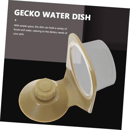 BESPORTBLE Tortoise Food Bowl Turtle Feeder Plate for Terrarium Reptile Dish Suction Cup for Geckos Chameleons