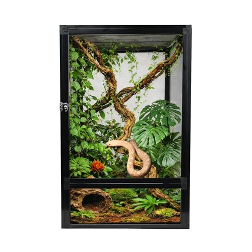 33 Gallon Reptile Enclosure 26"x17"x17" Mesh Chameleon Cage,Superior Ventilation Vertical Screen Tank for Chameleon,Crested Geckos,Leopard Geckos,Bearded Dragon,Lizards,Spider,Butterfly - size: 26x17x17inch