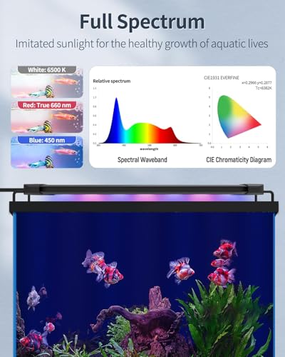 Pawfly 28W Aquarium LED Light for 36 to 42 Inch Extendable Fish Tank Light with Full Spectrum Brilliant White Blue Red Lights with Daytime & Night Modes Timer Auto On/Off Adjustable Brightness - color: Basic with Timer, size: 36"-42"