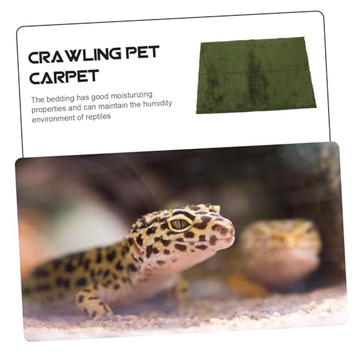 Reptile Carpet Mat for Bearded Dragon and Tortoise Washable Substrate Liner Moisture Retaining Bedding for Terrarium Easy to Clean Reusable Habitat Decor - size: 60.00X40.00X0.50CM
