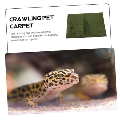Reptile Carpet Mat for Bearded Dragon and Tortoise Washable Substrate Liner Moisture Retaining Bedding for Terrarium Easy to Clean Reusable Habitat Decor - size: 60.00X40.00X0.50CM
