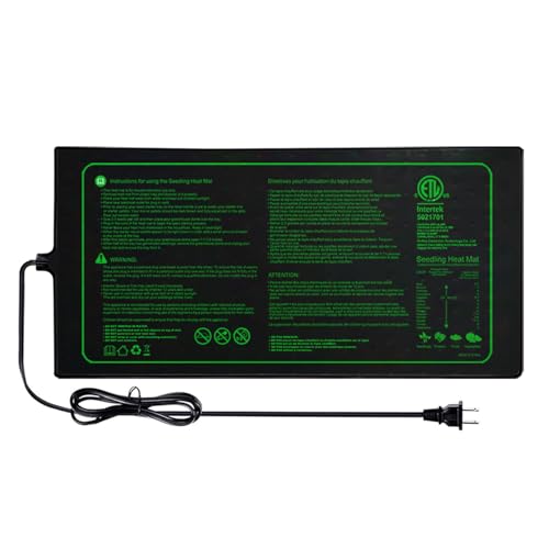 Seedling Heat Mat with ETL Listed,Warm Hydroponic Heating Pad for Indoor Seed Starting,Brewing and Greenhouses,Durable Waterproof Germination Station Heat Mat (1 Pack-20"x10"-Heat Mat) - style: 1 pack-20"x10"-Heat Mat