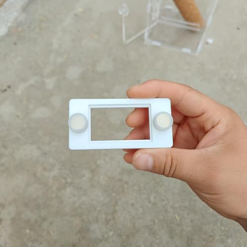 Reptile Tank Thermometer Hygrometer Holder Mount 3x0.2inch Universal Fit Easy Installation Terrarium Accessories- White