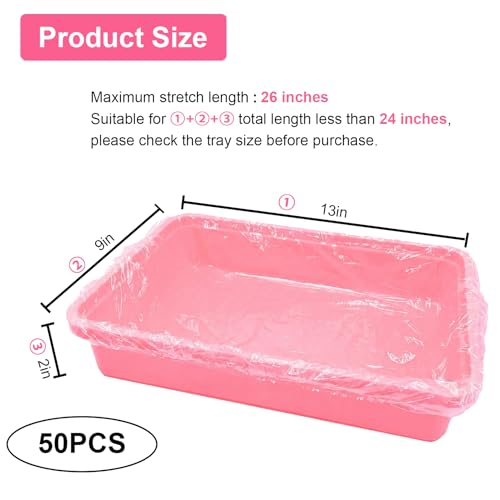 Disposable Small Animal Cage Liners, 50 PCS Rabbit litter box Liners Pet Tray Film Liner Small Animal Litter Pan Bags Pet Toilet film Cover for Bunny Bird Chinchilla Hedgehog Hamster Ferret (24 in) - size: 24 inches