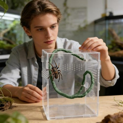Reptile Climbing Vine - Flexible Terrarium Decor | Flexible Artificial with Suction Cups, Perfect for Bearded Dragons, Geckos and Lizards, Improves Tank Habitat