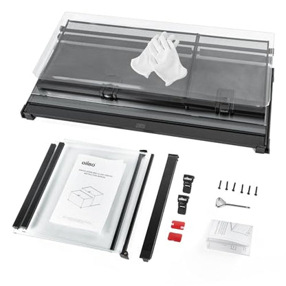 20 Gallon Reptile Tank, 30" x 12"x 12" Glass Terrarium Top Feeding & Dual Sliding Door Screen Ventilation with Easy Clean PVC Tray for Reptile Snake Hamster Small Animals