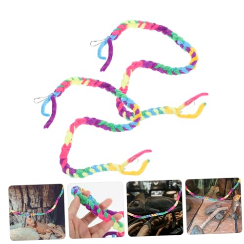 Happyyami 2pcs Crab Climbing Toy Vines for Reptile Habitat Decoration Lightweight Crab Climbing Rope for Lizards Snakes Geckos for Terrariums and Aquariums