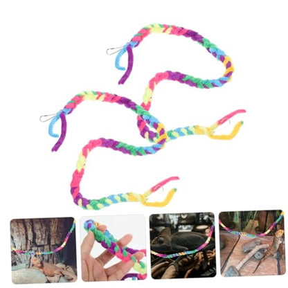 Happyyami 2pcs Crab Climbing Toy Vines for Reptile Habitat Decoration Lightweight Crab Climbing Rope for Lizards Snakes Geckos for Terrariums and Aquariums
