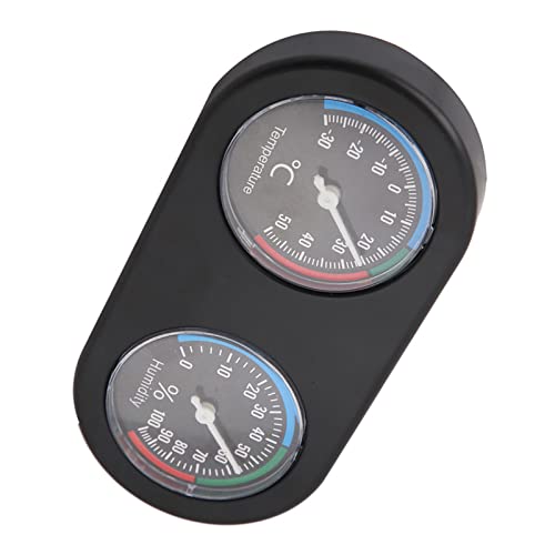 Mini Analog Temperature Humidity Meter, Large Round Dial with Accuracy Scales, 2 in 1 Design for Reptile Tank, Pet, Warehouse, Hospital, Laboratory