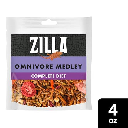 Zilla Pet Reptile Omnivore Food Medley Diet, 4 oz