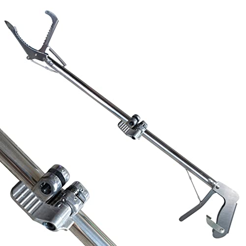 47" Professional Stainless Steel Snake Tong Grabber Sturdy Handle Professional Catcher Tong And Hook