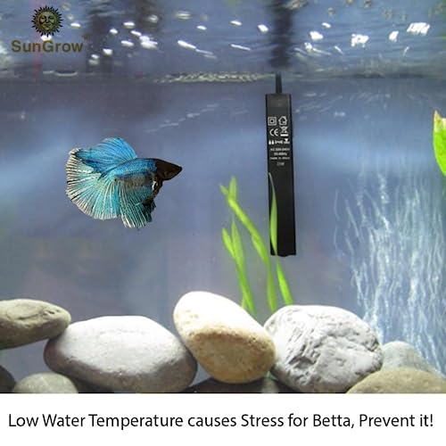 SunGrow Water Heater, 10W, Turtle Aquarum Tank, Cat & Dog Heated Bowl, Warm Water Encourage Drinking, Bird Fountain Deicer, Chicken & Horse Water Dispenser Warmer, Quail Waterer Storage Bucket
