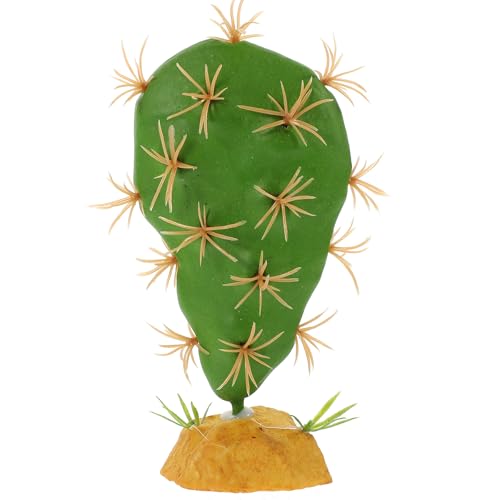 jojofuny Artificial Reptile Terrarium Plants Cactus Decor for Amphibian Habitat, Fake Plastic Reptile Tank Accessories for Landscape and Habitat Decoration