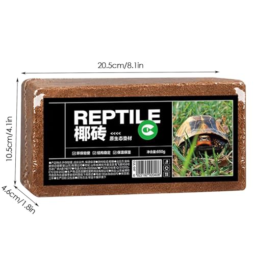 Pet Bricks - Cocofiber Substrate Reptile Substrate Brick,Coco Coir BricksBedding Reptiles, Coirpeat Brick, Natural Husk Bedding, Tortoise Habitat Accessories