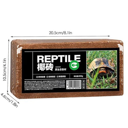Pet Bricks - Cocofiber Substrate Reptile Substrate Brick,Coco Coir BricksBedding Reptiles, Coirpeat Brick, Natural Husk Bedding, Tortoise Habitat Accessories