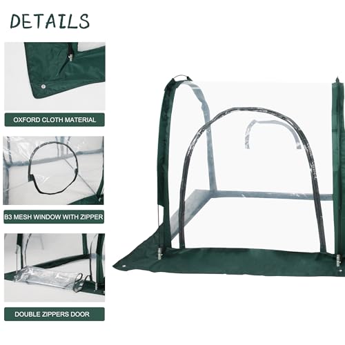 Portable Tunnel Greenhouse for Outdoors - Transparent Mini Greenhouses Ideal for Backyards and Outdoor Vegetable Cultivation (2M) - style: 2M/78.7”