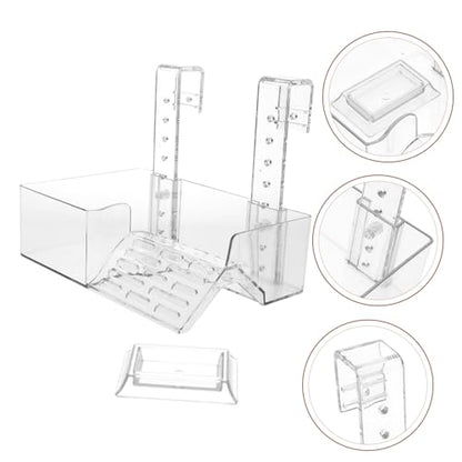 MERRYHAPY Wall-Mounted Turtle Basking Platform Acrylic Reptile Tortoise Climbing Rack