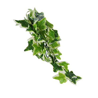BORDSTRACT Artificial Reptile Plant, Lifelike Plastic Hanging Leaves Decoration with Suction Cup for Terrarium Fish and Reptile Habitats (New Star Leaf Vine) - size: New Star Leaf Vine