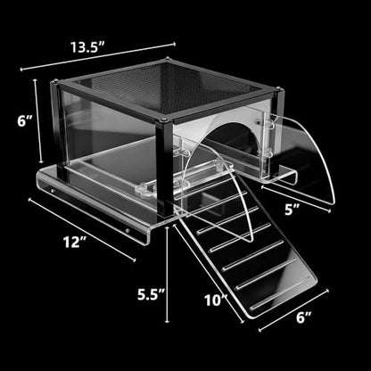 Turtle Topper Basking Platform for Aquatic Turtles 10/20/29/55 Gallon Tank, Aquatic Reptile Ramp Dock, Terrace, Accessories - size: Large