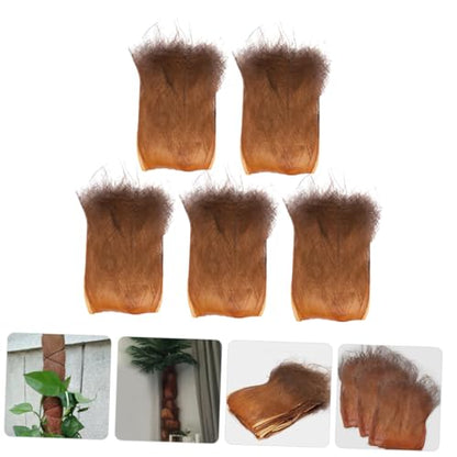 PRETYZOOM 5 Sheets Realistic Artificial Tree Bark for Garden Decor Natural Palm Bark Background for Flower Pots Versatile Aquatic Fish Fry Hatching Wide Long
