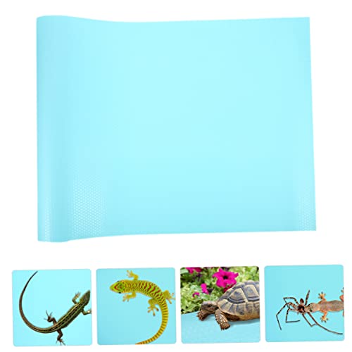 Sosoport Large Reptile Carpet Eva Mat for Bearded Dragon Snake Gecko Lizard Safe Non-Slip Cage Liner - color: Sky-blue