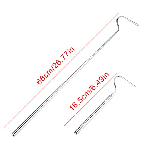 Snake Hook,16.5-68cm Snake Hook Extensible Snake Catcher Hook Adjustable Snake Tong for Catching, Controlling, or Moving Snakes