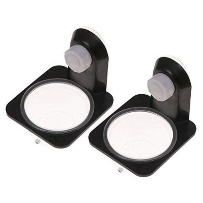 ULTECHNOVO Reptile Feeding Bowl, Food Water Dish Drinking Feeder Single Case Suction Cup Style Pet Accessories for Tortoise Reptile Lizard Gecko 2pcs