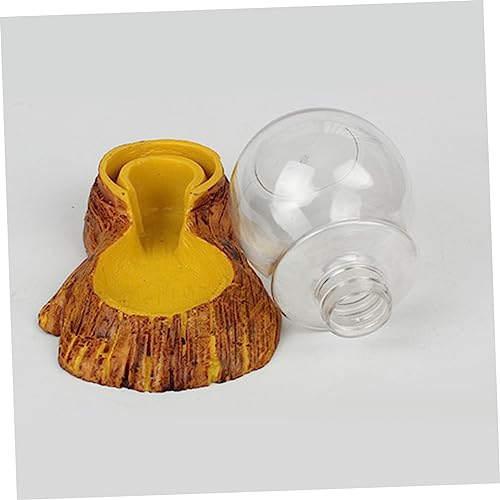 NOLITOY Reptile Automatic Drinking Fountain Resin Craft Wood Texture No- Water Supply