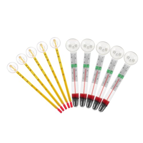 Totority 10pcs Aquarium Thermometer Easy Use Water Gauges for Freshwater and Reptile Tanks Accurate Measurement for Safe Fishkeeping
