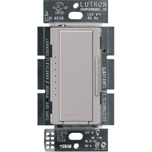 Lutron Maestro LED+ Dimmer Switch for Dimmable LED, Halogen and Incandescent Bulbs, 150W/Single-Pole or Multi-Location, MACL-153M-GR, Gray - color: Gray, size: 1 Pack, style: Dimmer