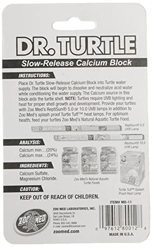 Zoo Med Laboratories Szmmd11 Dr. Turtle Slow-Release Calcium Block, Net Wt .5 Oz