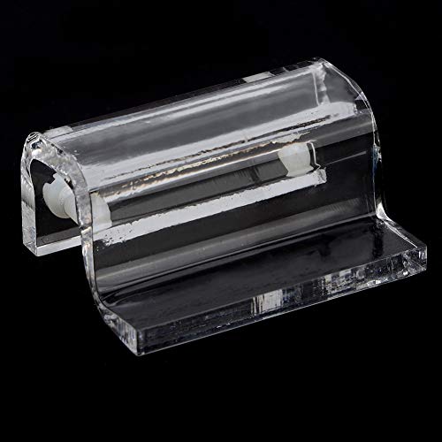 GLOGLOW 4Pcs Aquarium Lid Clips, Acrylic Material, Holds Glass Covers Up to 12mm, Perfect for Fish Tanks and Pet Enclosures