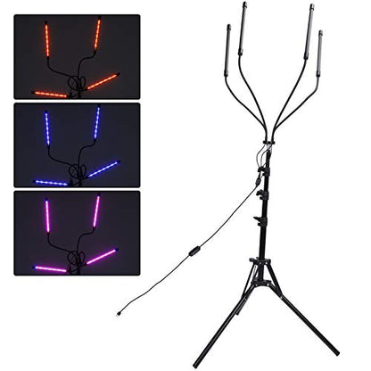 Plant Growing Light Tube 4 Lamp Bar Full Spectrum RedBlue Lighting 40W Adjustable Tripod Stand - Timer On Off Function, Omni - Directional Irradiation, Ideal for Succulent Plants