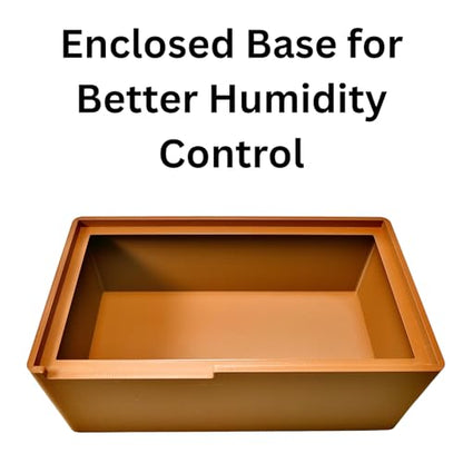 Reptile Humid Hide Box with Lid | Cave Humidity Hide for Leopard Gecko, Hognose Snake, Corn Snake Reptile Underground Lay Box Hideout Habitat Tank Enrichment | Decor Decoration Accessories