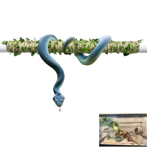 Snake Climbing Stick is Suitable for Ball Python Lizard Tarantula Snake Hermit Crab Leopard Gecko Tree Frog Climber Accessory Terrarium Habitat Decoration (S(11.69inch-21.65inch))