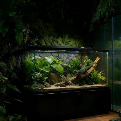 T5 HO UVB Lighting Kit, 8W Terrarium Hood with Detachable Curved Reflector, Desert 10.0 UVB T5 Lamp (24 Watts) - size: 24 Watts