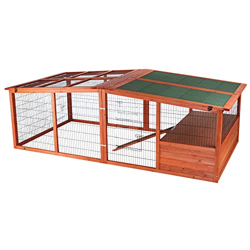 Outdoor Run with Mesh Cover (XL) - size: 94.0"L x 46.0"W x 31.0"H