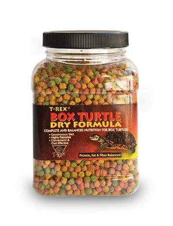 T-Rex Box Turtle Food Dry Formula – Reptile Diet with Added Vitamins & Minerals, Easy-to-Moisten Turtle Food, 10 lb
