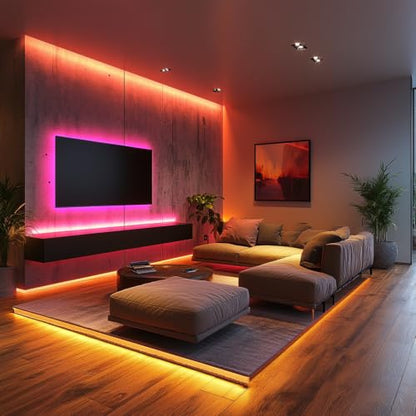 LED Strip Lights 24V COB Gold Yellow Dimmable led Lighting16.4ft (Kit) | Super Bright, Dotless High Density 7.2W/m, 8mm Width Cuttable Flexible, Home DIY Commercial Decoration - color: Gold Yellow (Kit)