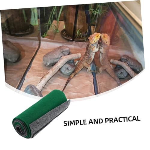 Levemolo 4pcs Reptile Carpet Mat Washable Absorbent Substrate for Snakes Lizards Tortoises Terrarium Liner for Comfortable Habitat