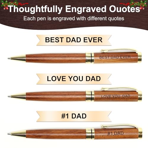 Cool Gifts for Dad from Daughter, Son, Wife Mens Pen Set with Box for Father Daddy Papa Christmas Gifts Best Dad Ever Engraved Dad‘s Pens Sentimental Fathers Day Birthday Gift Ideas Luxury Pens - color: Dad Gift