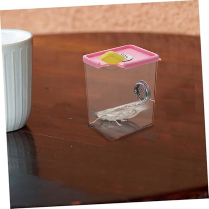 BESPORTBLE 1pc Acrylic Reptile Feeding Box Ventilation Pet Breeding Habitat Safe and Comfortable Terrarium for Spiders and Other Pets Approx Color Varies