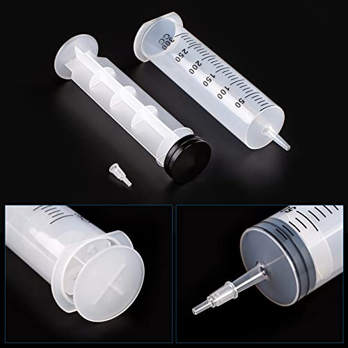 SHAOTONG 300mL Syringe Catheter Tip with 40 Inch Plastic Tube for Feeding Pets, Liquid Refilling, Drawing Oil Fluid - size: 300ML/CC