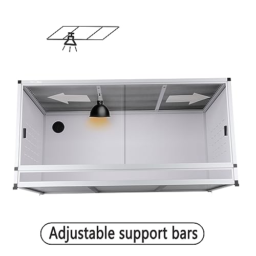 Reptile Terrarium 120 Gallon Large, PVC Enclosure Breeding Tank for Bearded Dragon Gecko Lizard Snake, Wide Breeding Lounge Vivarium Area with Ventilation, Suit for Juvenile to Adult Reptiles - size: 48x24x24'' - 120 Gallon - 1pc